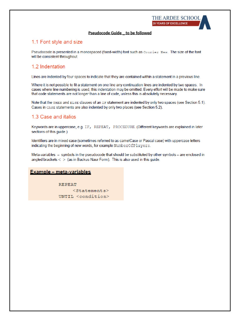 Pseudocodes_guide | PDF