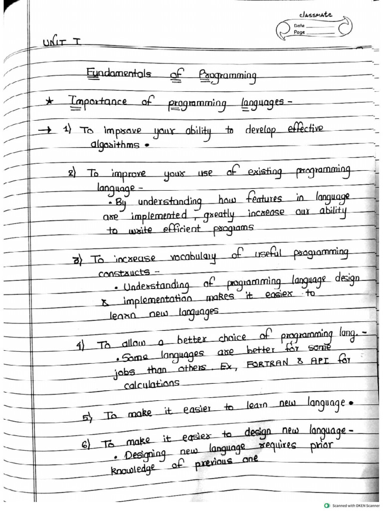 Unit Wise NOTES & PPT-PPL - 1 - 1737174508436 | PDF