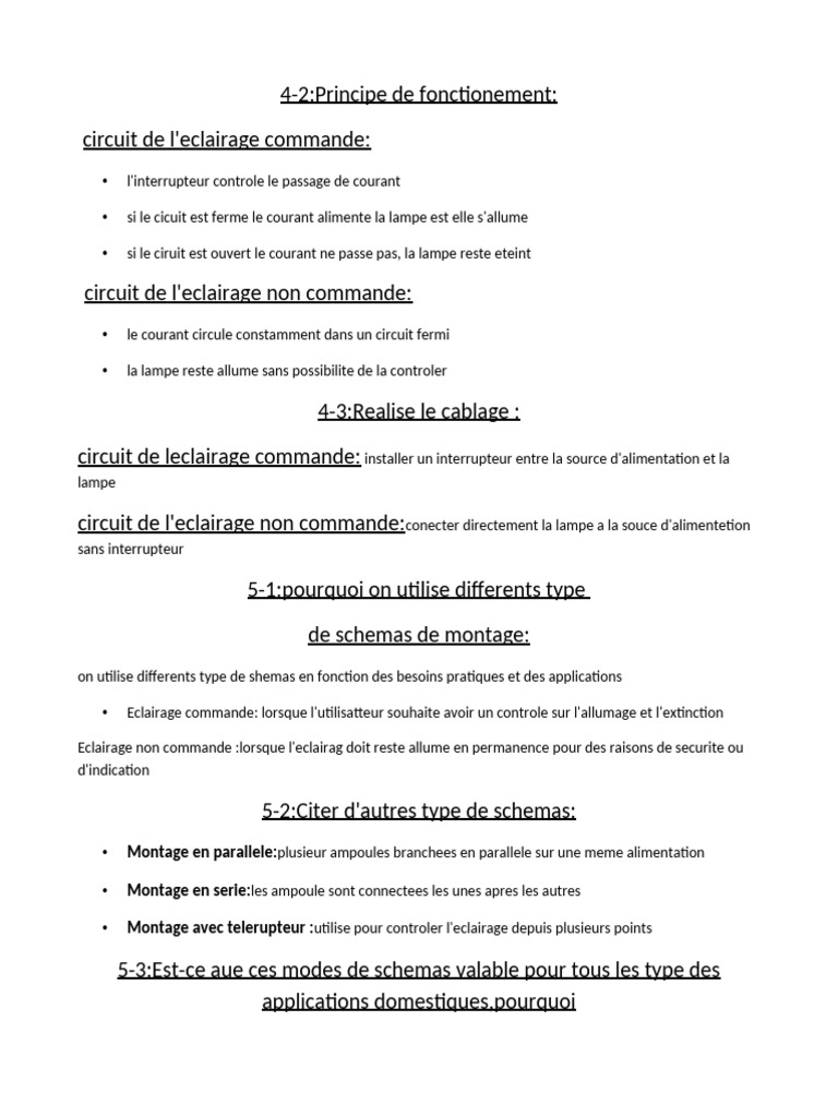 Schémas de Branchement Électrique | PDF