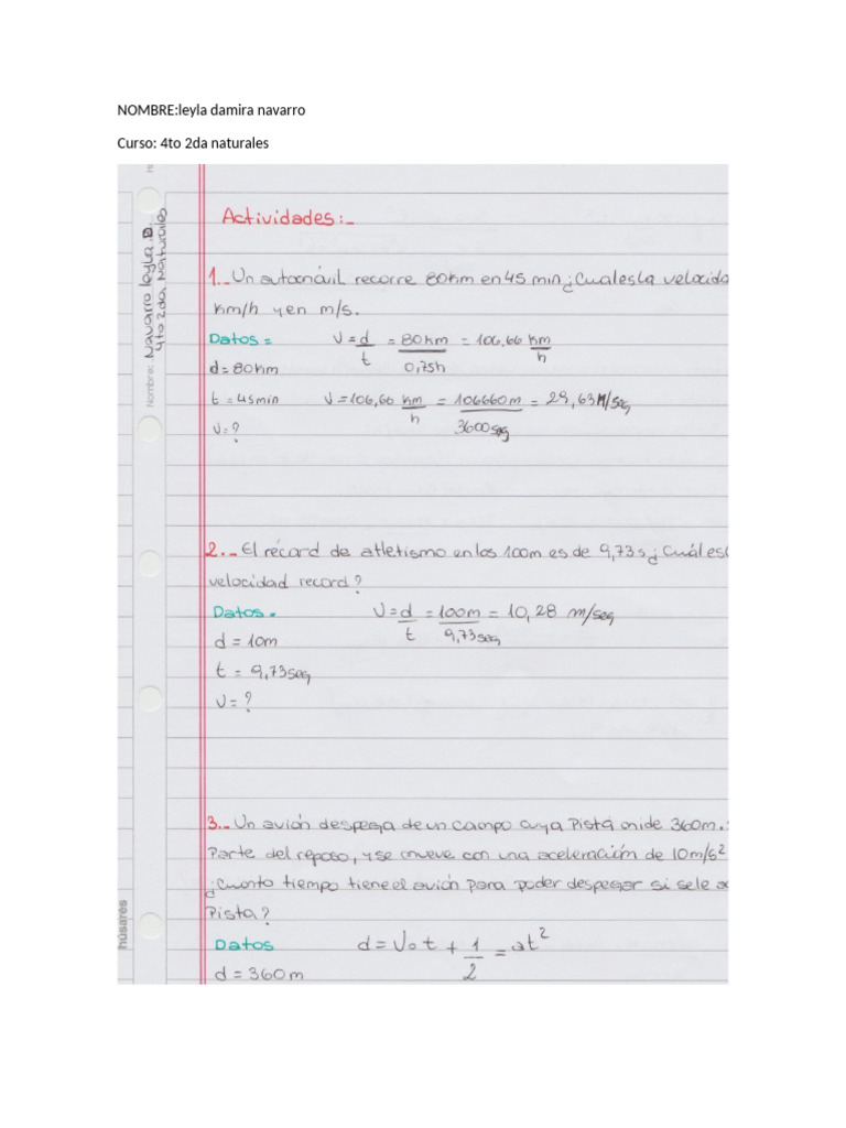 Leyla Damira Navarro - 4to Naturales | PDF