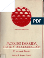 De Peretti, Cristina - Jacques Derrida. Texto y deconstrucción