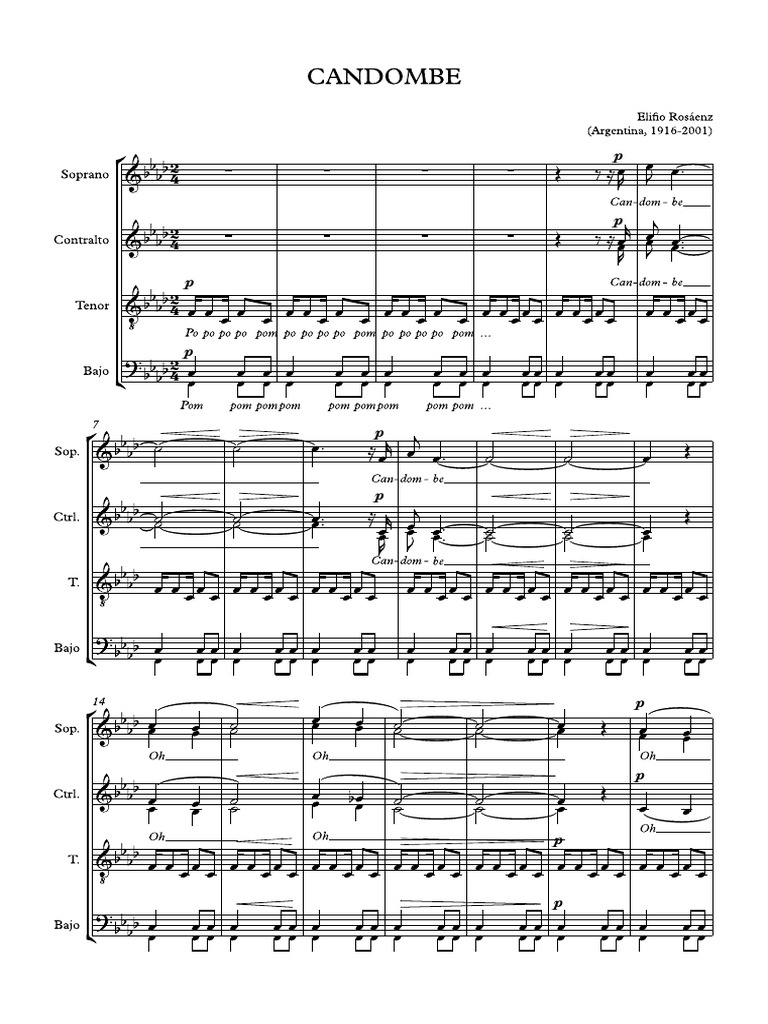 Candombe - Elifio Rosáenz | PDF