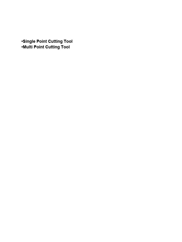 Overview of Single Point Cutting Tools | PDF | Machining | Mechanical ...