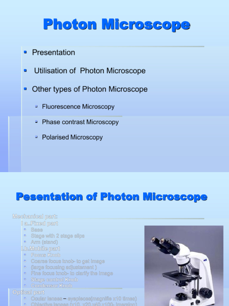 Photon Microscope | PDF | Microscope | Microscopy