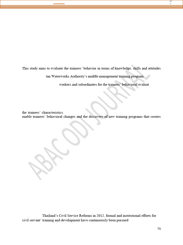 Factors Influencing Training Transfer in Thailand | PDF | Learning ...