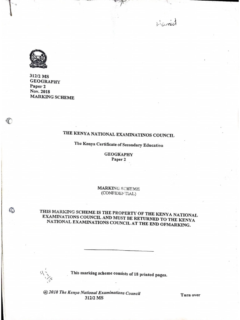 P2 2018 MS Geo | PDF
