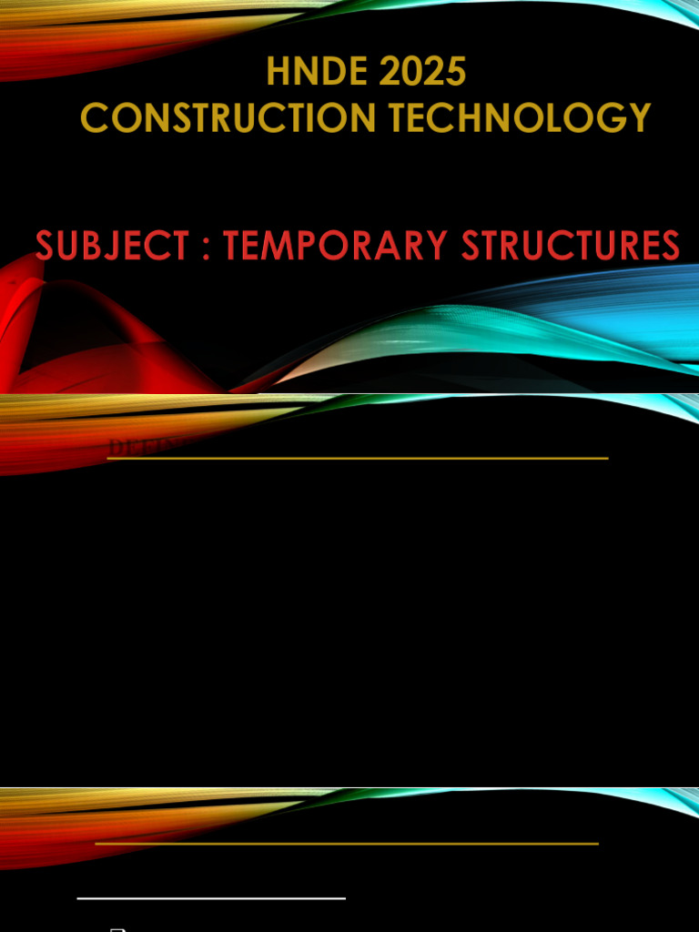 Overview of Temporary Structures in Construction | PDF | Scaffolding
