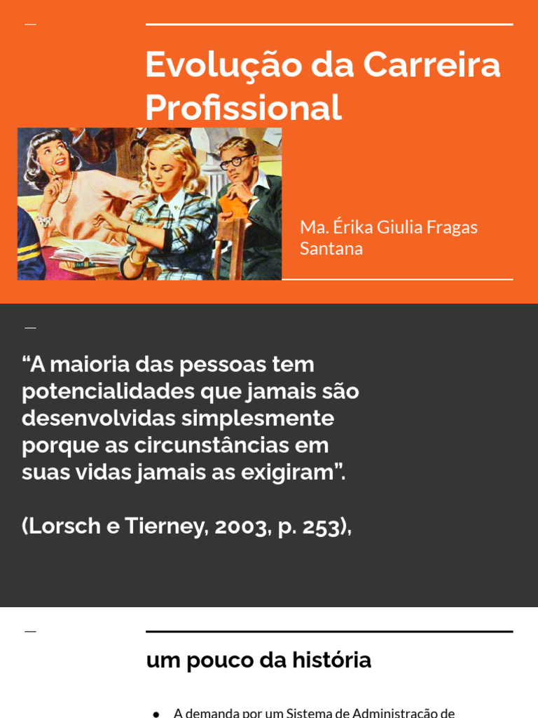 Evolução da Carreira Profissional | PDF | Sociologia | Psicologia
