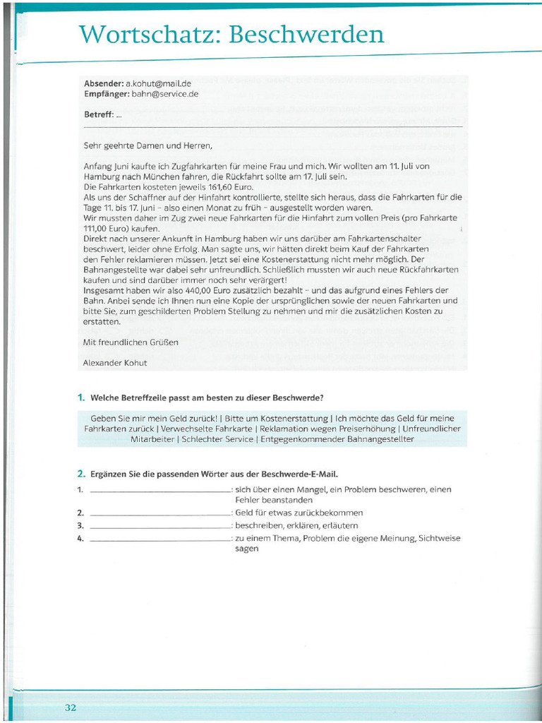Mit Erfolg Zu Telc Deutsch B2 Übungsbuch | PDF