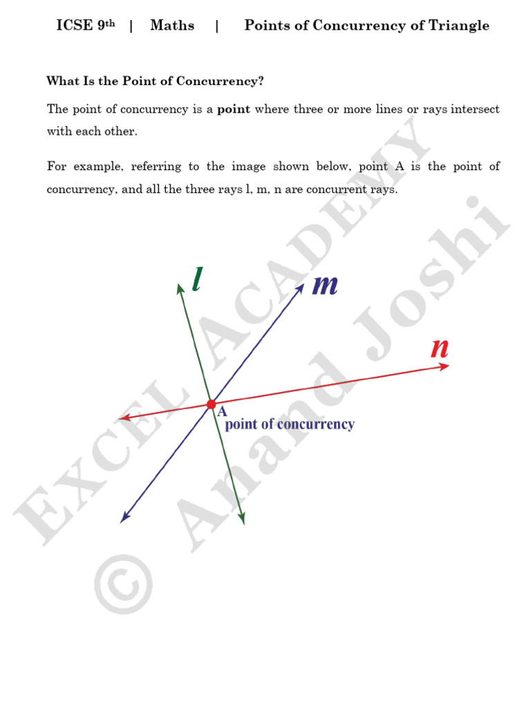 Points of Concurrency of Triangles | PDF