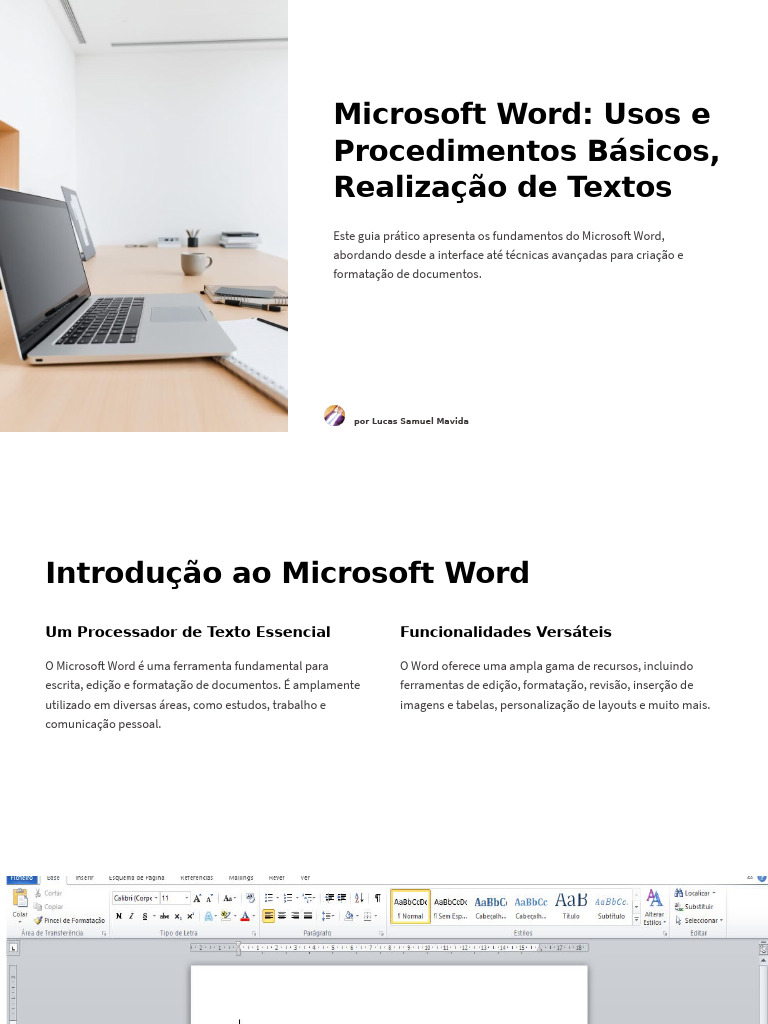 Aula 4 Microsoft Word Usos e Procedimentos Basicos Realizacao de Textos ...