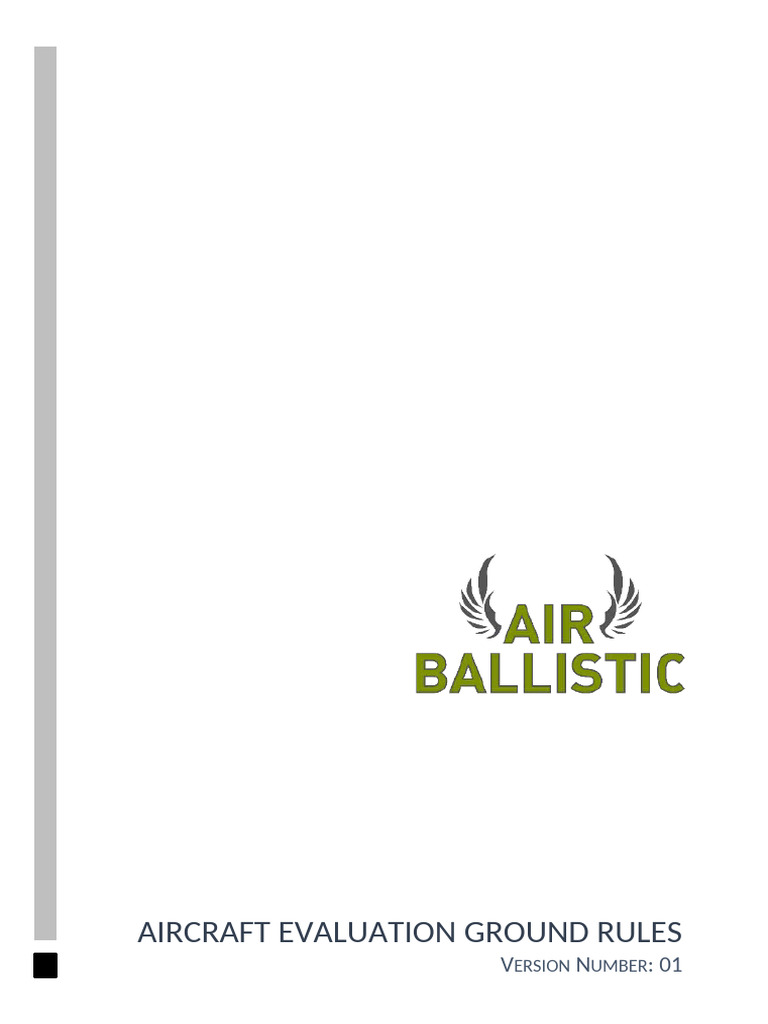 Aircraft Evaluation Ground Rules Guide | PDF | Airport | Volume