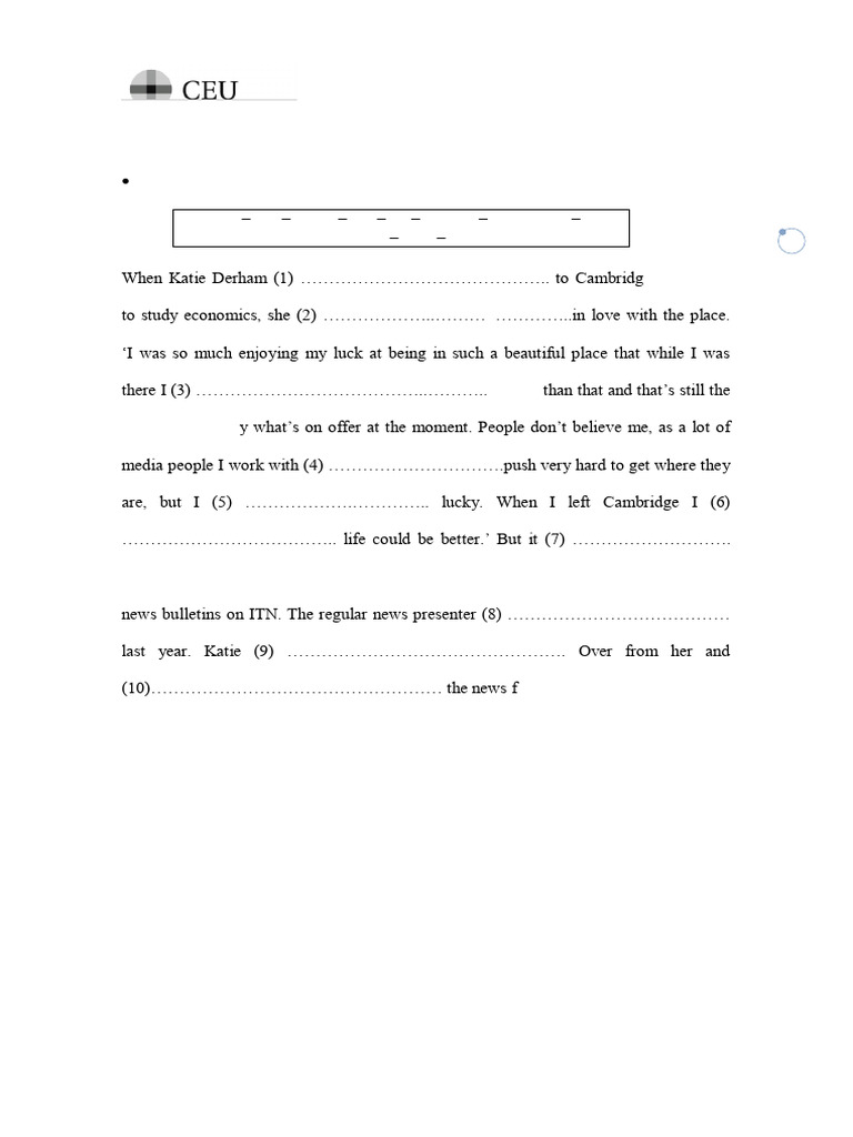 B2+ Tenses Practice Exercises | PDF