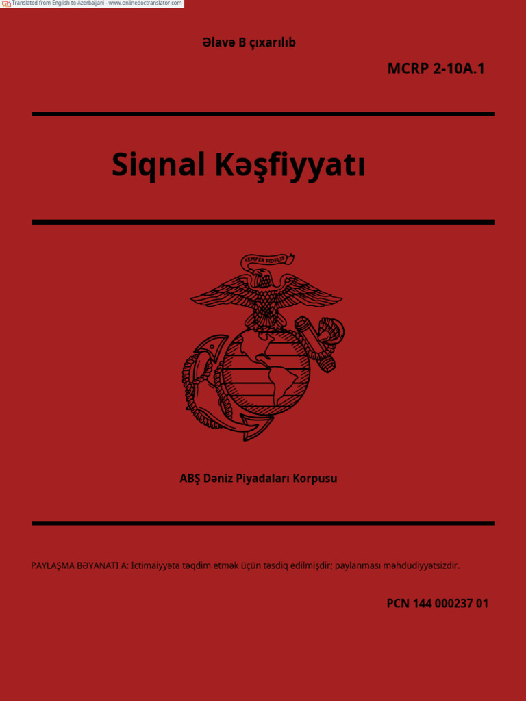 MCRP 2-10a.1 (Secured) .En - Az | PDF