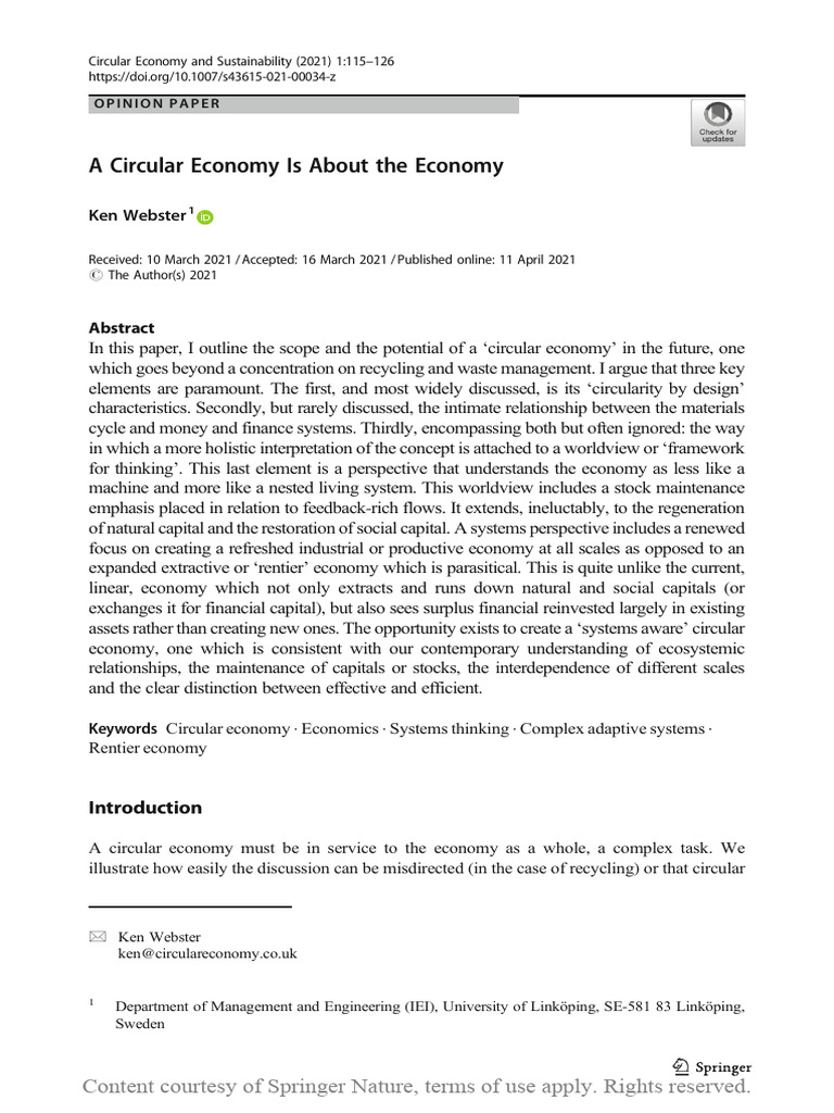Rethinking Circular Economy Principles | PDF | Recycling | Petroleum