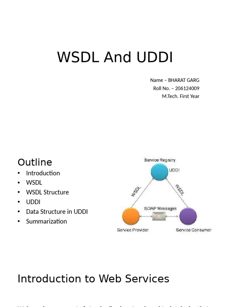 WSDLAndUDDI | PDF | Web Service | Computer Science