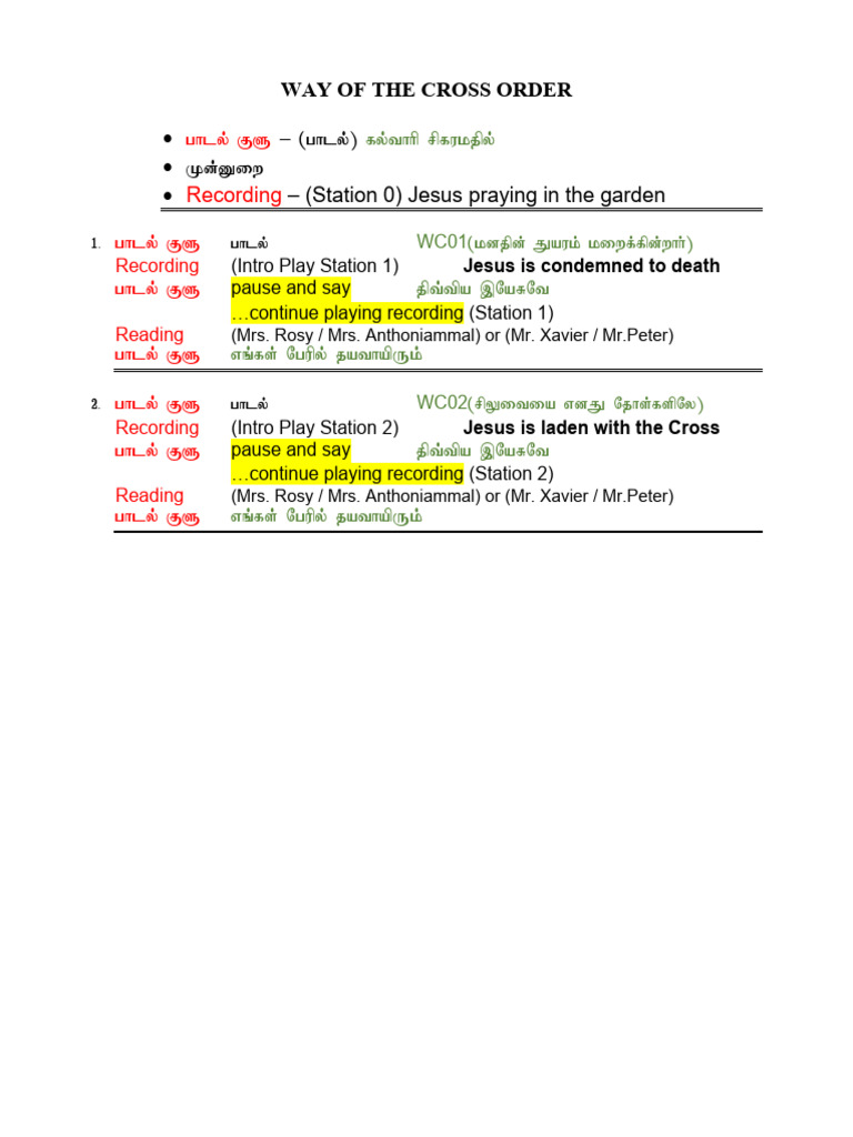 Stations of the Cross Order Guide | PDF