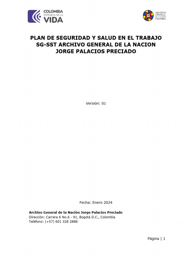Plan de Seguridad y Salud Laboral 2024 | PDF