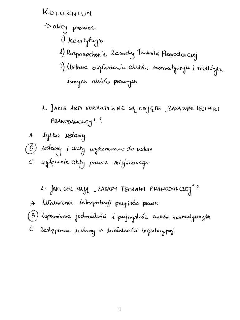 Kolokwium - Cwiczenia - Czesc Pytan | PDF