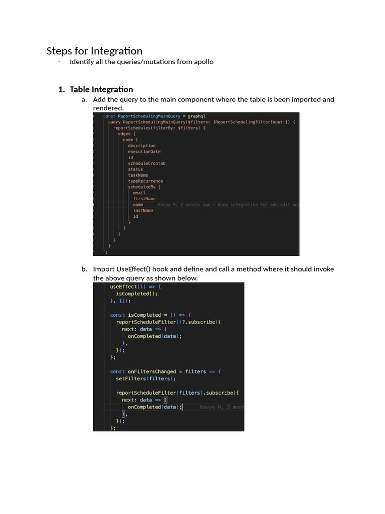 Frontend Integration Steps for Apollo | PDF