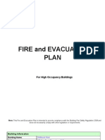 Fire and Evacuation Plan-High Occupancy Building