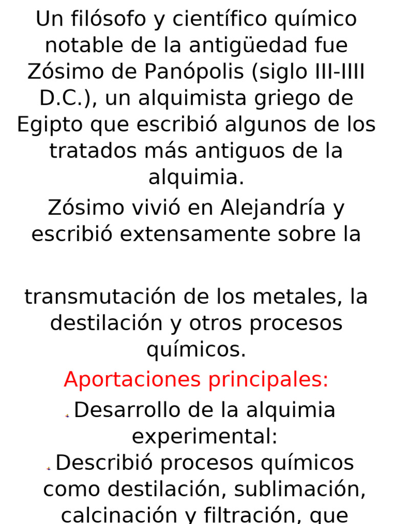 Zósimo de Panópolis: Pionero de la Alquimia | PDF