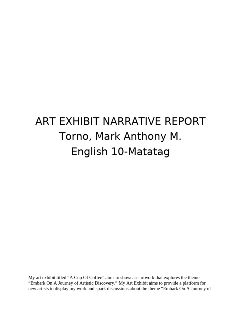 Art Exhibit: A Journey of Discovery | PDF | Drawing | Cognition