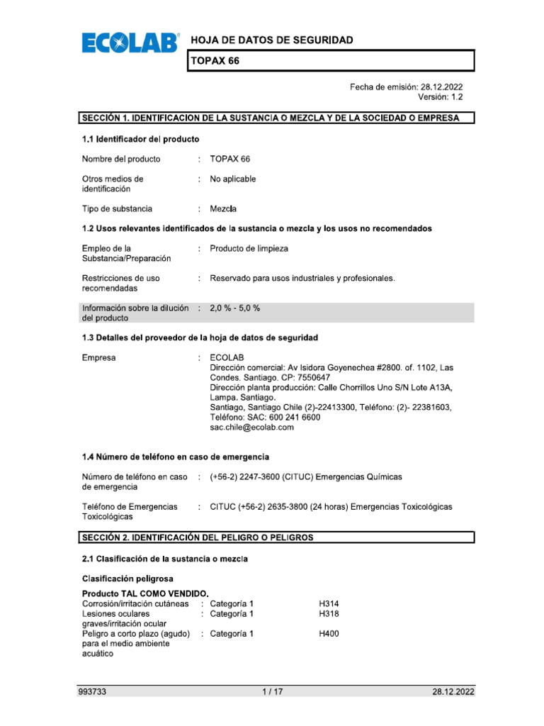 HDS Topax 66 | PDF