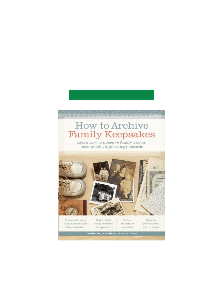 Archive Family Keepsakes Guide | PDF