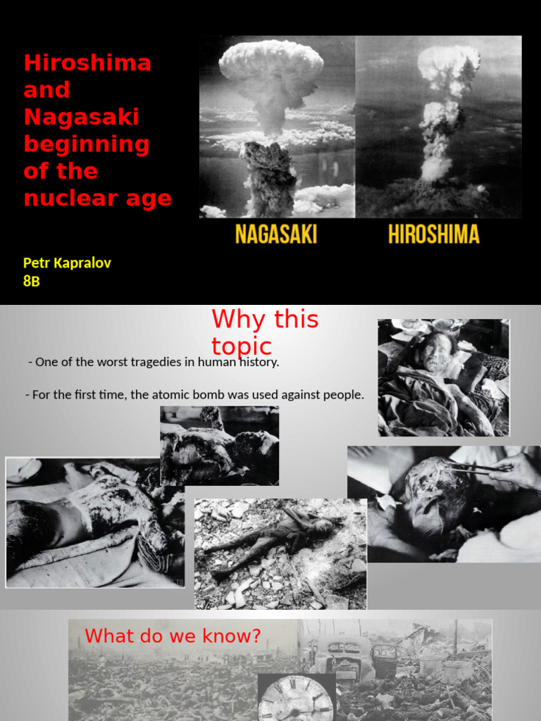 Hiroshima and Nagasaki: Nuclear History | PDF | Atomic Bombings Of ...