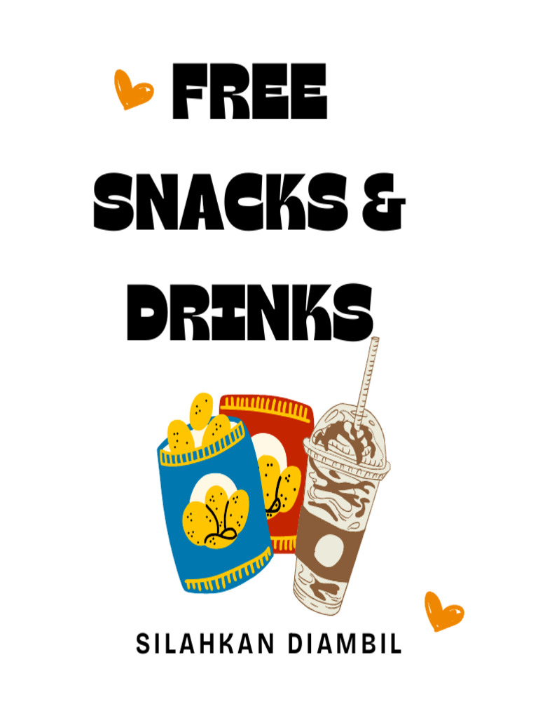 Orange Blue Simple Illustrated Snack Logo | PDF