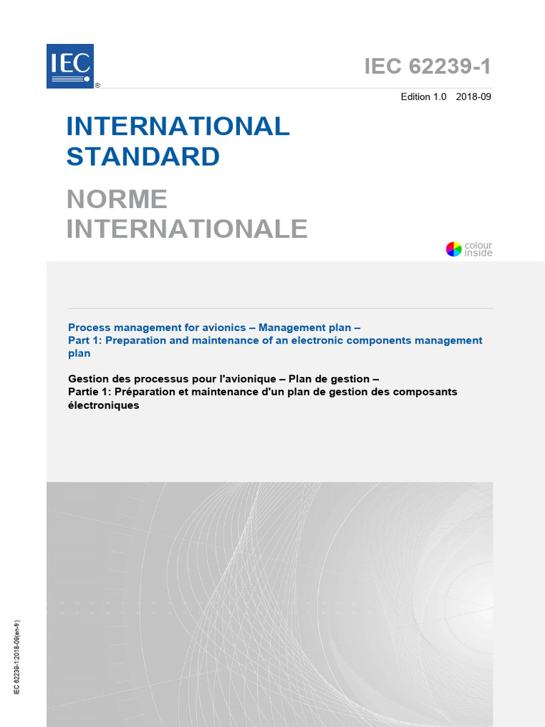 IEC - 62239-1 Preparation and Maintenance of An Electronic Components ...