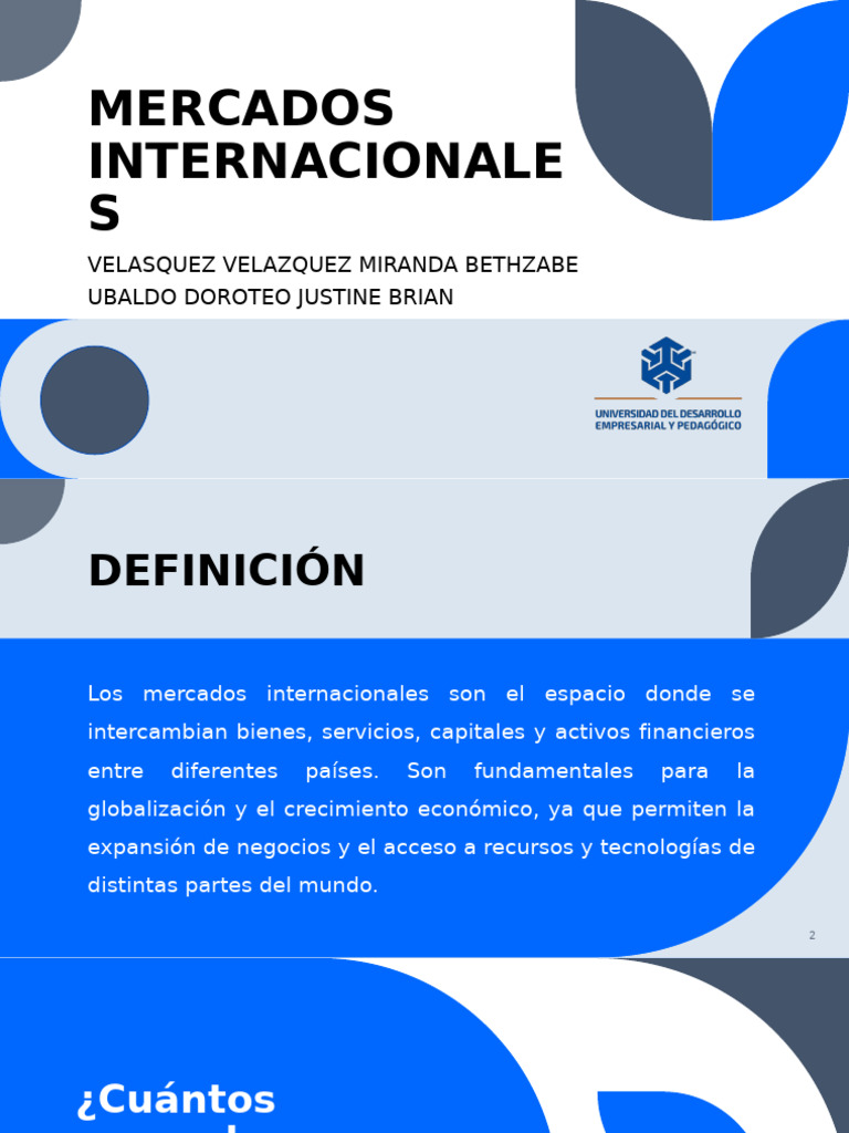 Mercados Internacionales: Tipos y Funciones | PDF | Bolsa | Mercado de ...