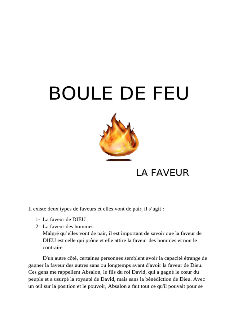 La Faveur de Dieu et des Hommes | PDF