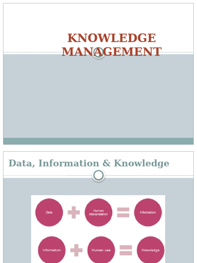 Understanding Knowledge Management Concepts | PDF