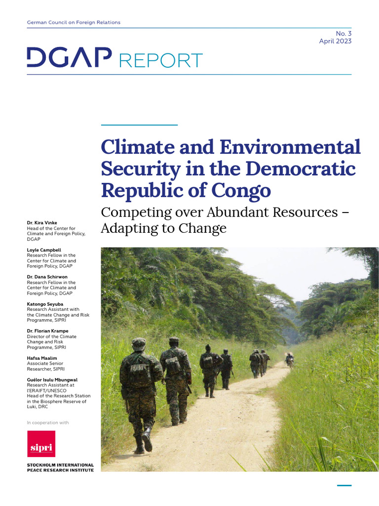 Climate Security in the DRC Report 2023 | PDF | Democratic Republic Of ...