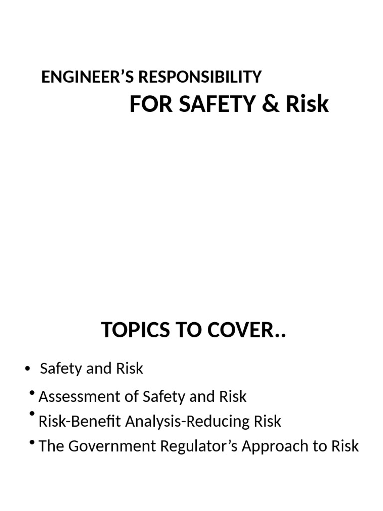 Engineer's Role in Safety & Risk Management | PDF | Risk | Safety