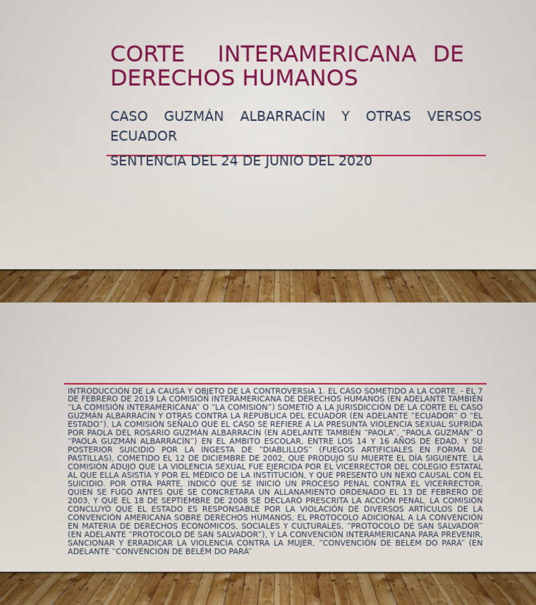 Corte Interamericana de Derechos Humanos | PDF