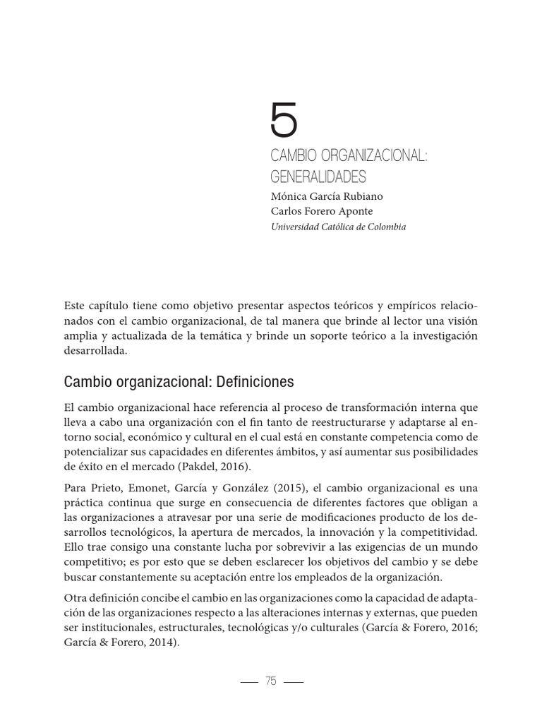 Aspectos Clave del Cambio Organizacional | PDF | Las emociones ...