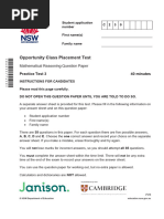 IGNITE TEST ACER TEST STEM TEST Mathematical Reasoning Sample Practice ...