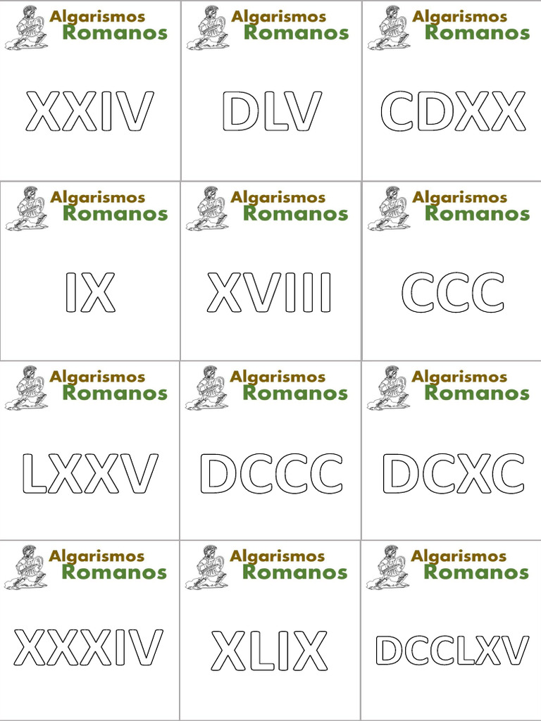 Jogo Da Memoria - NÚMEROS ROMANOS | PDF