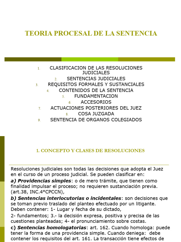 Teoría Procesal de la Sentencia Judicial | PDF | Res Judicata | Debido ...