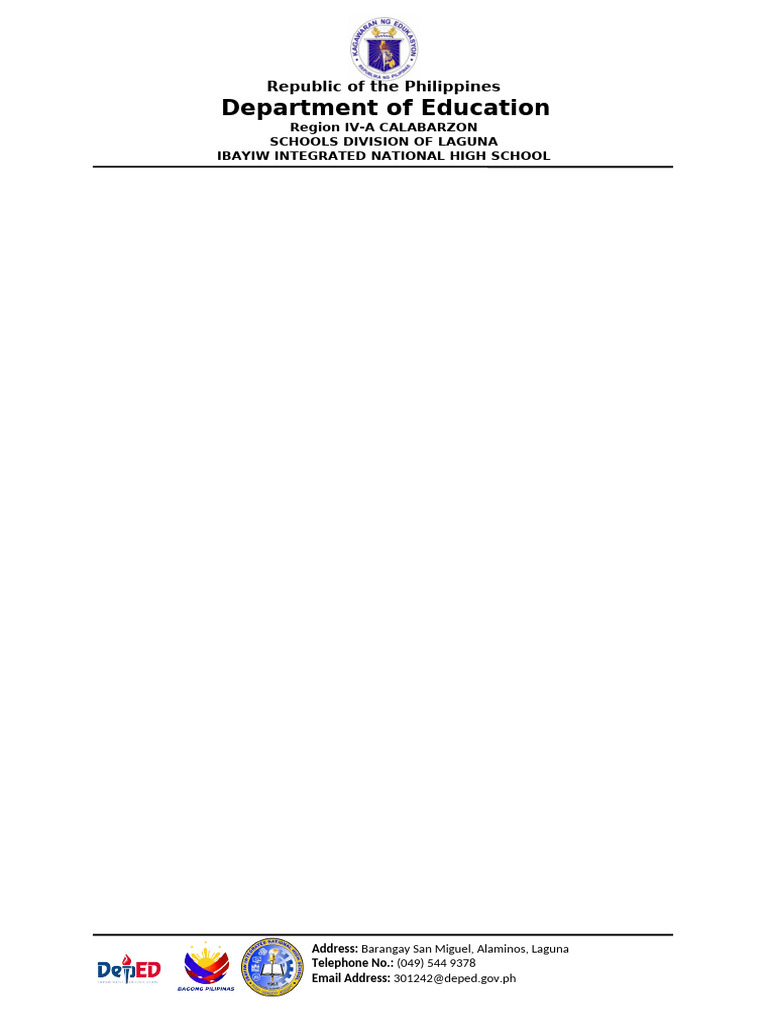 A4 Header New DepEd Logo | PDF