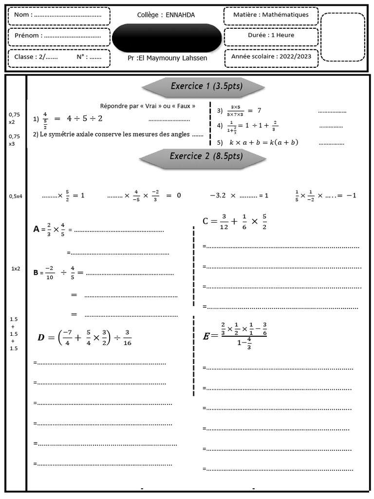 Exemen Final n2 2022 | PDF