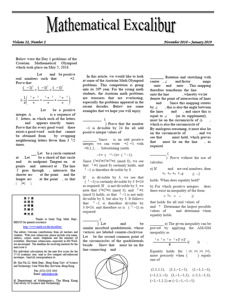 Olympiad Problems and Solutions | PDF | Triangle | Elementary Geometry