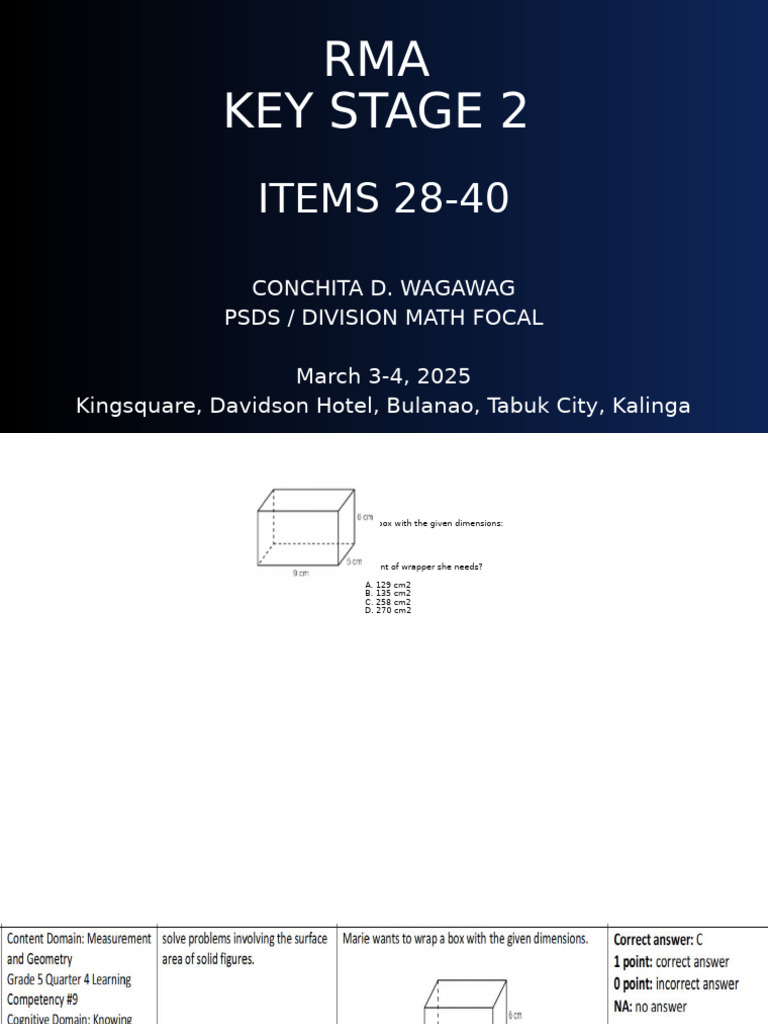 Key Stage 2 Items 28 40 | PDF