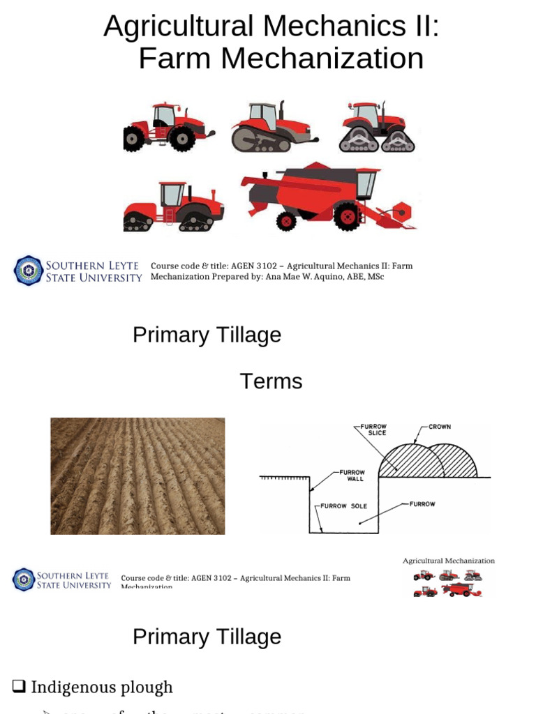 Primary Tillage Implements Overview | PDF | Plough | Tillage