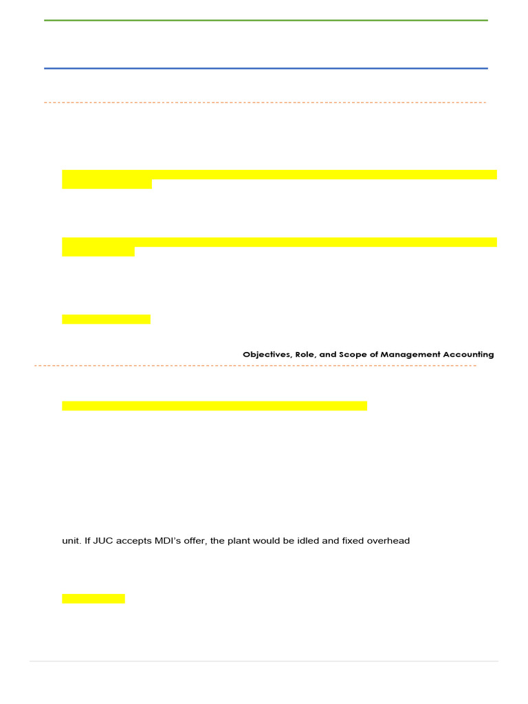 Management Accounting Review Questions | PDF | Business Economics ...