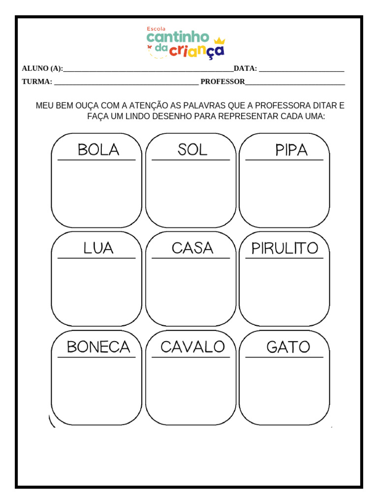 Atividade 3 Educação Infantil | PDF