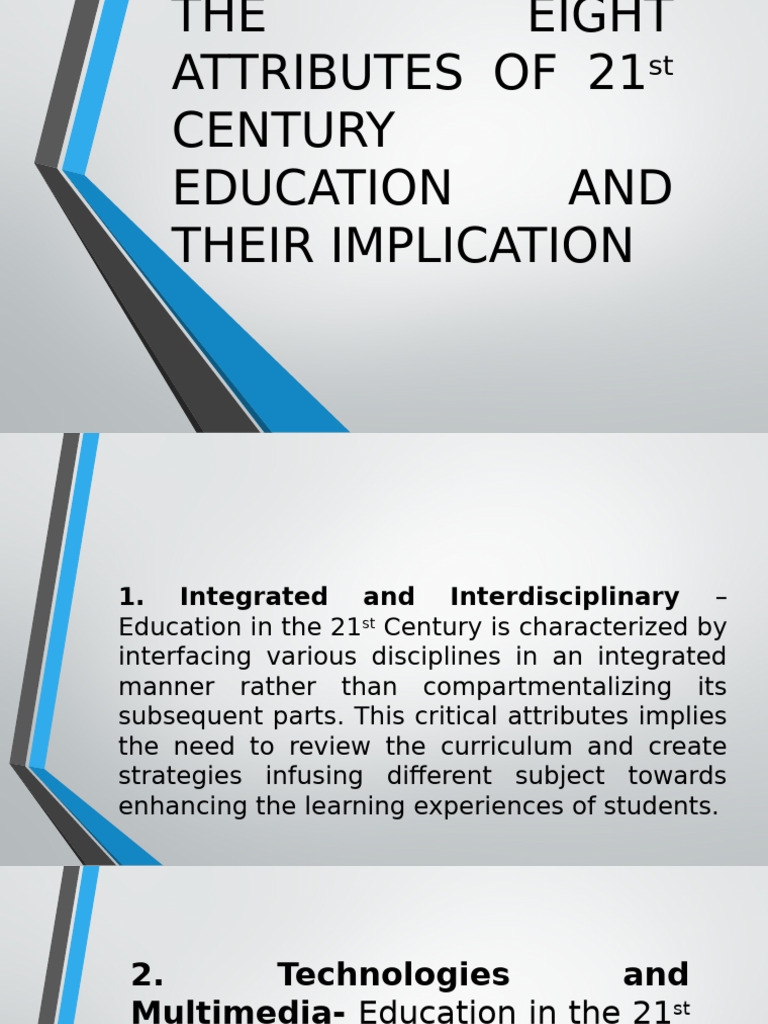21st Century Education Attributes | PDF | Learning | Educational Technology